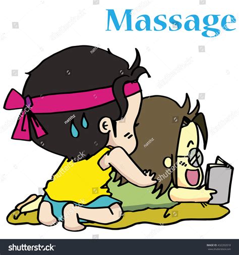 Massage Service Cartoon Vector Character Stock Vector (Royalty Free