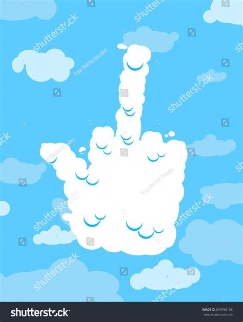 Cloud Fuck Bad Hand Gesture Sky Stock Illustration 639766135 | Shutterstock