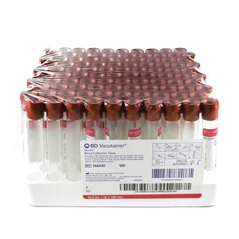 Vacutainer® Red Blood Collection Serum Tubes, 100/Package | McGuff