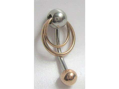 clitoral clitorial clit hood bar vch vertical  rose gold stainless