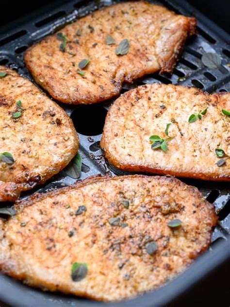 how long to cook thin pork chops in air fryer