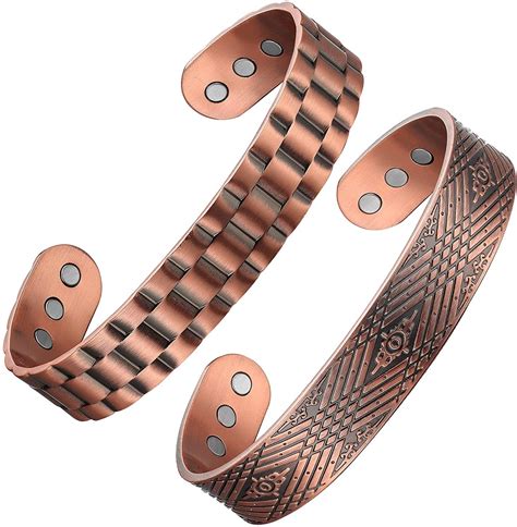 Copper Bracelet for Men for Arthritis Pain Relief Magnetic Therapy Bra