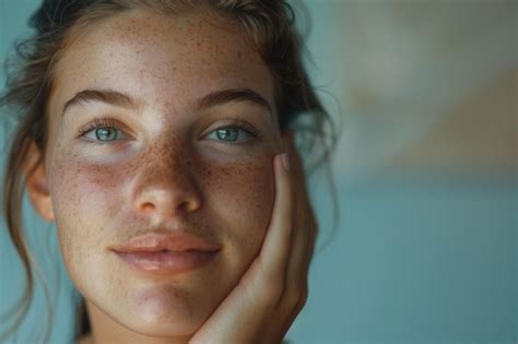 premium photo young woman caring  skin beauty image