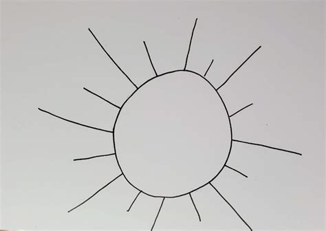 how to draw sun rays