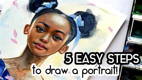 5 EASY STEPS TO DRAW A PORTRAIT WITH COLOR PENCILS! - YouTube