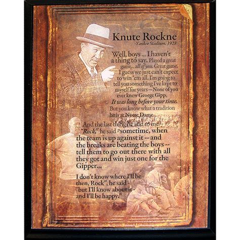 Knute Rockne Speech 8x10 Plaque with "Win One for the Gipper" Speech ...