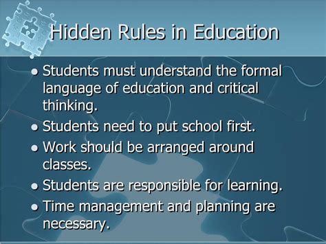 PPT - Hidden Rules PowerPoint Presentation, free download - ID:3058407