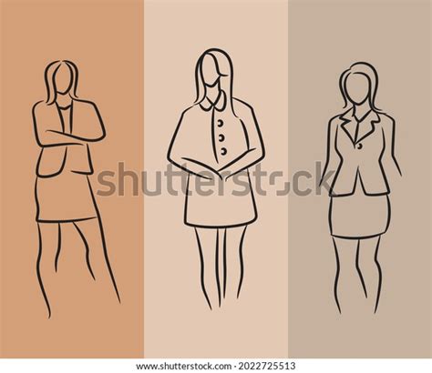 Sketch Hand Drawn Woman Pose Set Stock Vector (Royalty Free) 2022725513 ...
