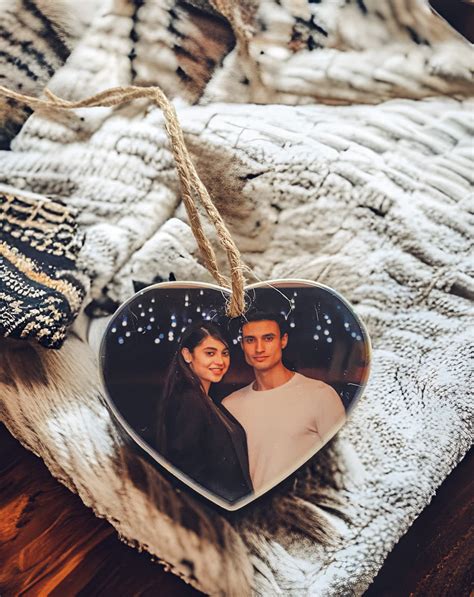 Zawieszka do auta serce do auta ze zdjęciem dla Niego na dzień chłopaka