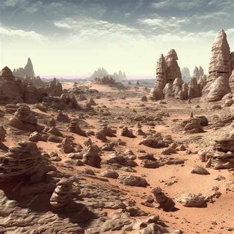 Premium Photo | A deserted abstract colorful alien landscape alien ...
