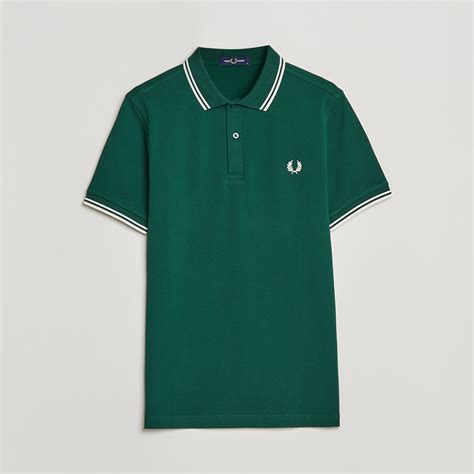 Fred Perry Twin Tipped Polo Shirt Ivy/Snow White su CareOfCarl.it