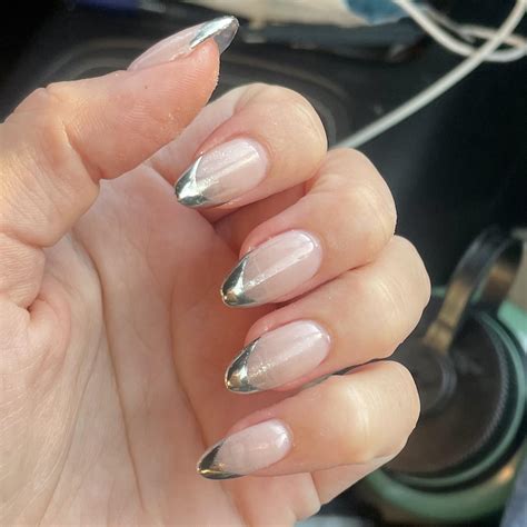 Best 13+ french tip chrome nails you must try this year