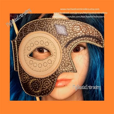 Steampunk Opera Mardi Gras Half Mask for 1/8 Dowel or | Etsy