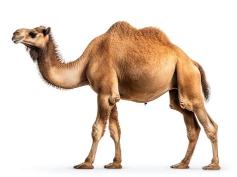 photo   camel isolated   white background side view premium ai