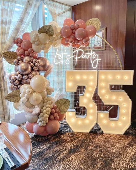 birthday party  lets party neon sign  marquee numbers