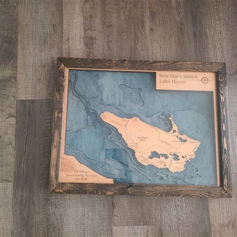 Bois Blanc Island Map - Etsy