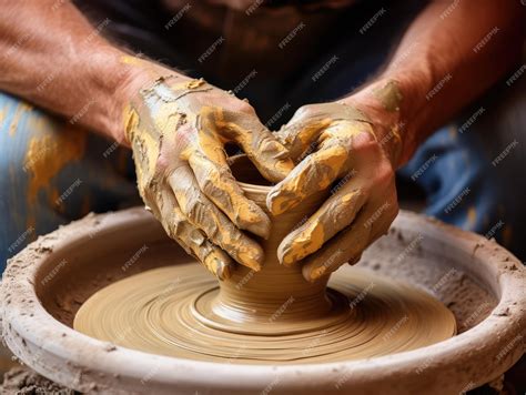 premium ai image pottery techniques pottery making