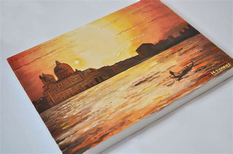 Venice Original Sunset Painting - Haydn Symons Illustration