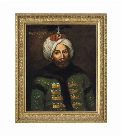 A Large Portrait Of Sultan Mustafa II Ottoman Turkey, Circa 1900 ...