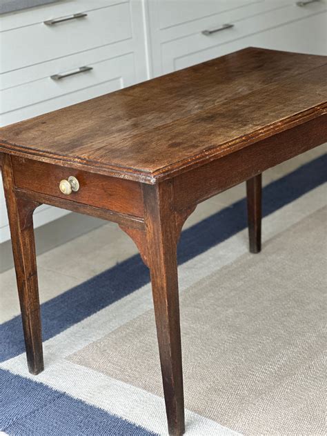 Small 19th Century Oak Table with Drawer – Litten Tree Antiques