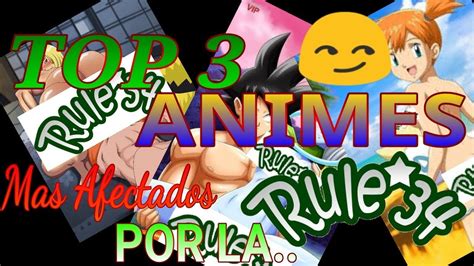 TOP 3: Animes mas Afectados por la.... RULE 34 (+18) - YouTube