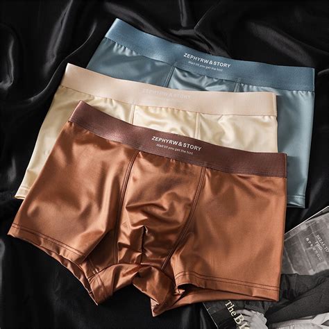 elegant silk mens ice silky underwear mulberry silk mens boxer briefs