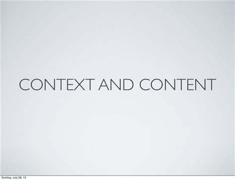 context  content