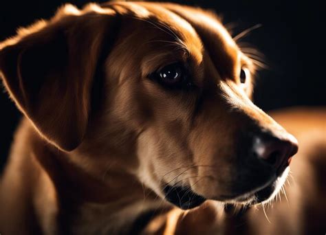 Premium Photo | A red labrador retriever dog