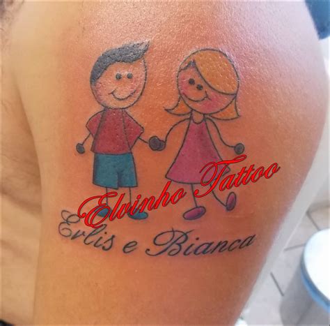 Tatuagem De Bonequinhos Filhos