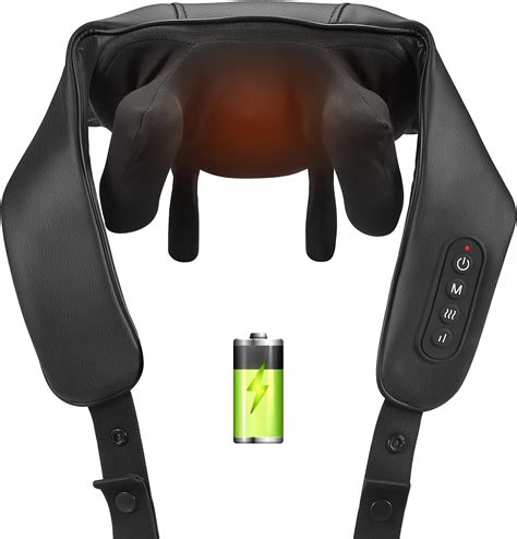 Amazon.com: Cordless Shiatsu Neck Back Massager with Soothing Heat, USB