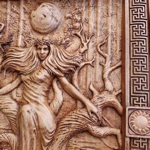 Slavic Mythology Goddess Morana Pagan Wood Carving Wall Art Home Decor ...