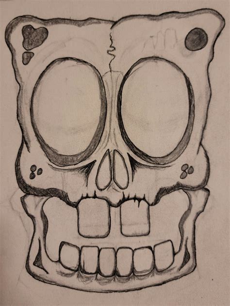 Spongebob art, spongebobs skull. Easy Doodles Drawings, Book Art ...