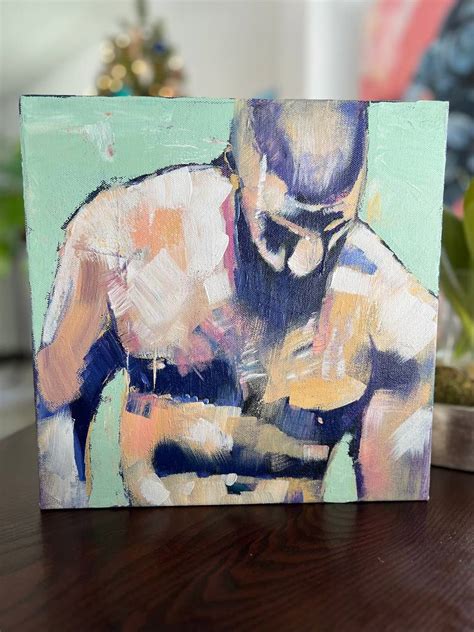 Emerging Masculinity: An Expressionistic Male Nude Art Painting by ...