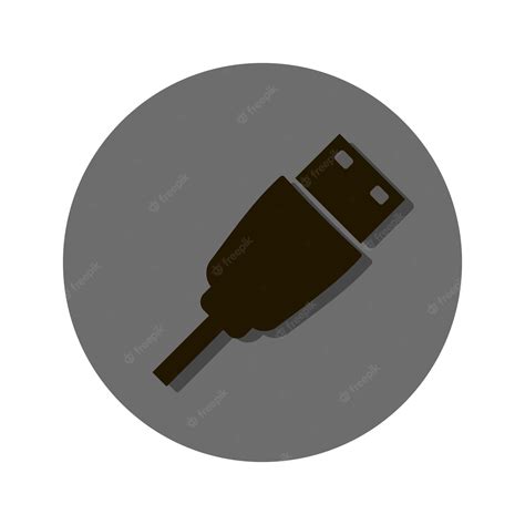 Premium Vector | Vector usb plug cable isolated on white icon logo