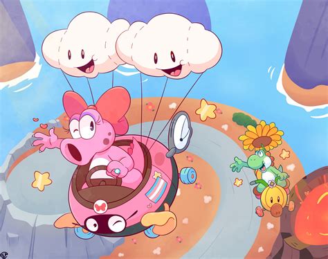 yoshi and birdo (mario and 2 more) drawn by enderart5 | Danbooru