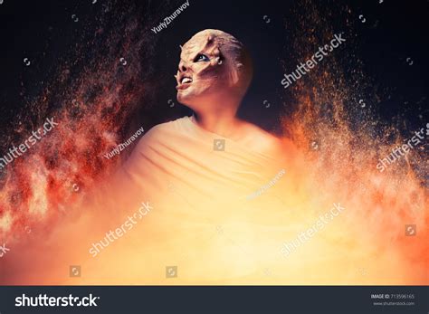devil hell fire inferno stock photo edit