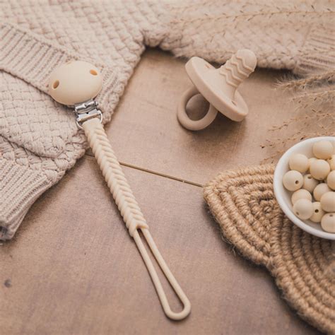 food grade silicone braided pacifier clips  pacifiers