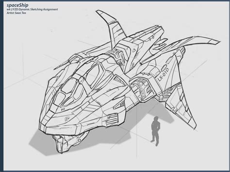 dagarts: Spaceship Sketch Assignment