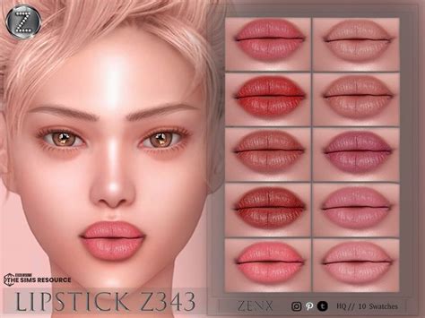 Elegant ZENX Lipstick for Sims 4