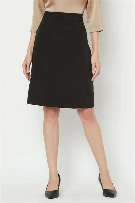 Buy Generous-Black A-line Skirt - Black Color | Skirts for Women | SALT