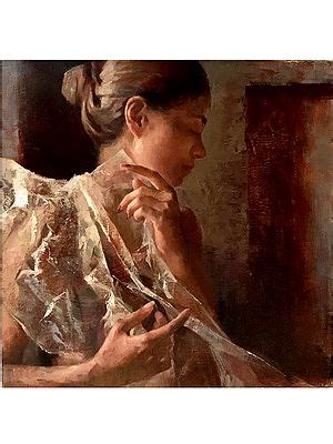 contemplation painting  nilisha phad exotic india art