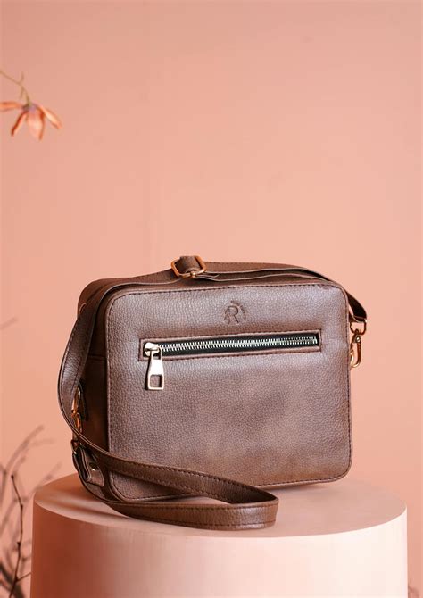leather brown bag  stock photo