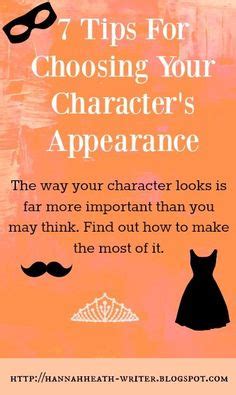 character appearance ideas writing characters writing tips