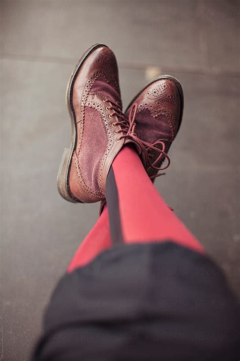"Vintage Retro Dark Red Shoes" by Stocksy Contributor "Maja Topcagic ...
