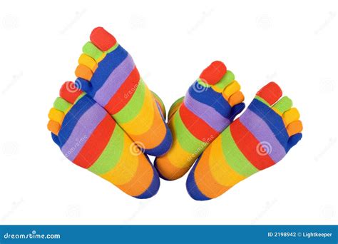 Feet in funny socks stock photo. Image of color, isolated - 2198942