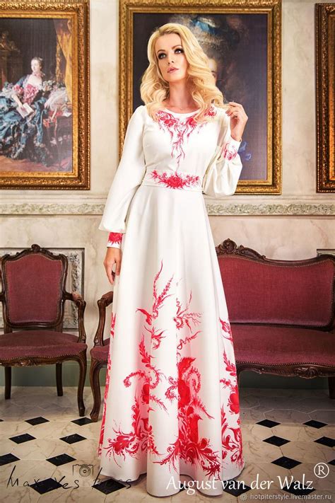 "Гжель" красная - Dress in Russian Style в интернет-магазине на Ярмарке ...
