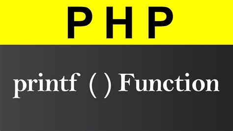 printf Function in PHP (Hindi) - YouTube