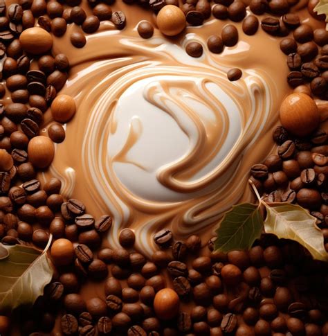 Premium AI Image | coffee beans vanilla cream