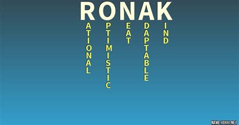 meaning  ronak  meanings