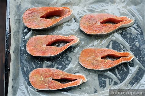 Запеченная красная рыба | fotorecept.ru